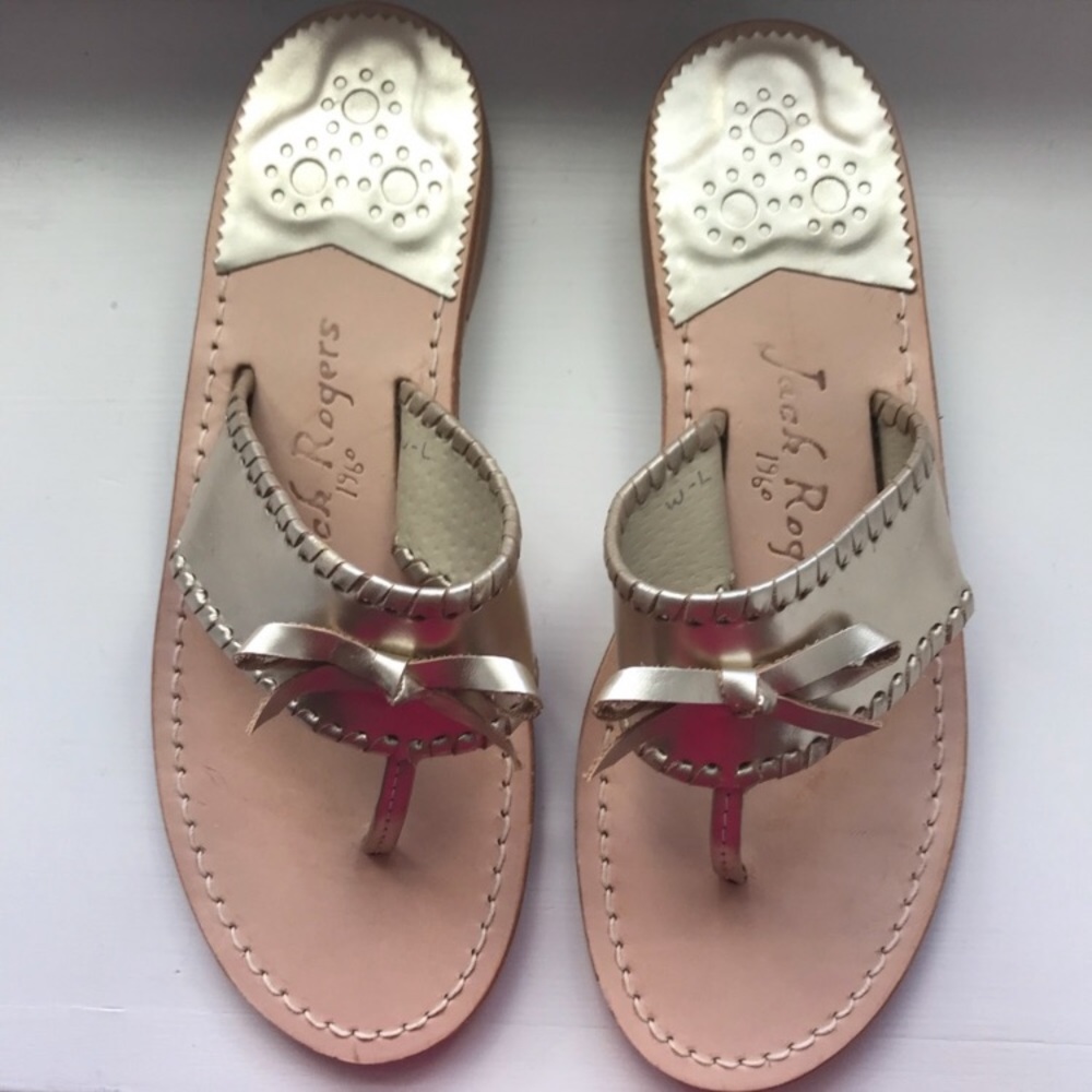 Jack Rogers Gold Sandals